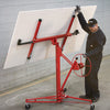 Red 11Ft Lift Lifter Tool Drywall Hoist Caster Plasterboard Panel Sheet Crane