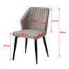 2x Grey Faux Leather PU Dining Chairs Kitchen Dining Room Chairs Metal Legs