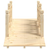 Gecheer Garden with Railings 150x67x56cm Solid Wood Spruce Lawn Pond Y7V8