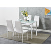3 Colours Dining Table and 4 / 6 Padded Chairs Set Home Kitchen Furniture New