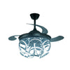 UK 42'' LED Invisible Ceiling Fan Light Colour Changing Chandelier Lamp w/Remote