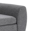 Grey Linen Fabric Ottoman Storage Bench Bed End Stool Pouffe Seat with Oak Legs