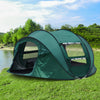 3-4 Man Waterproof Pop up Camping Tent Hiking Outdoor Tent 2 window 2 door floor