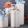 Folding Round Paper Pedestal Plinth Wedding Party Table Flower Stand Centerpiece