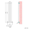 Horizontal Vertical Radiator Flat Panel Oval Column Heating Rad 1800/1600/600