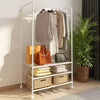 Metal Clothes Rail Rack Garment Hanging Display Stand Open Wardrobe Wheel