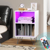 LED Bedside Table White Drawer Cabinet Side End Table Nightstand Storage Guchrwm