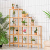 5-Tier Bamboo Plant Holder Stand Plant Shelf Storage Organizer Display Rack