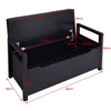 Wood Shoe Changing Bench 2 in 1 Entryway Shoe Storage Bench Flip-up Padded Seat