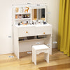 Dressing Set Bedroom Table Table Makeup Vanity Mirror Stool Drawers Desk Eryduak