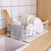 Kitchen Dish Drainer Cutlery Cup Plates Holder Sink Rack Drip Tray Fruits Basket