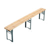2PCS Wooden Folding Beer Bench Set Outdoor Picnic Dining Party Trestle Chairs UK