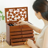 Desktop Storage Box Drawers Organizer Box Jewelry Container Case Storage Rustic