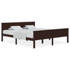 Bed Frame Dark Brown Solid Wood Pine 200x200 G7T0