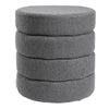 Large Round Footstool Vanity Dressing Table Stool Makeup Chair Grey Teddy Plush