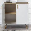 Modern Wooden Home Sideboard Storage Cabinet Unit With 2 Shelves & 2 Doors Wood