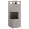 Fire Pit Square 35x35x100 cm Weathering Steel