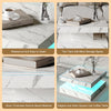 High Gloss Coffee Table for Living Room Square Side Table LED Light Furniture
