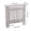Small Medium Large Radiator Cover Vertical Slatted Grill Wooden Heating Cabinet