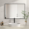 Bathroom Mirror Black Metal Frame Wall Mounted Bedroom Vanity Mirrors Make up