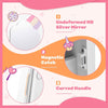 Kids Jewelry Armoire Cabinet Wooden Jewelry Organizer Floor Mirror-White