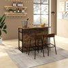 Industrial Wine Bar Cabinet Kitchen Storage Sideboard W/ Wine Rack-Coffee