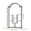 Extra Large Plant Stand Heavy Duty Arched Metal Flower Shelf with Hanging Hooks