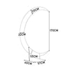 Large Half Moon Wedding Arch Metal Frame Backdrop Stand Party Props Flowers Rack