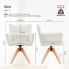 1PC 360° Swivel Velvet Fabric Dining Chair Rotatable Wooden Legs Kitchen Chair