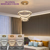 K9 Crystal Gold Chandelier LED Ceiling Lights Pendant Light Dimmable Remote 49W