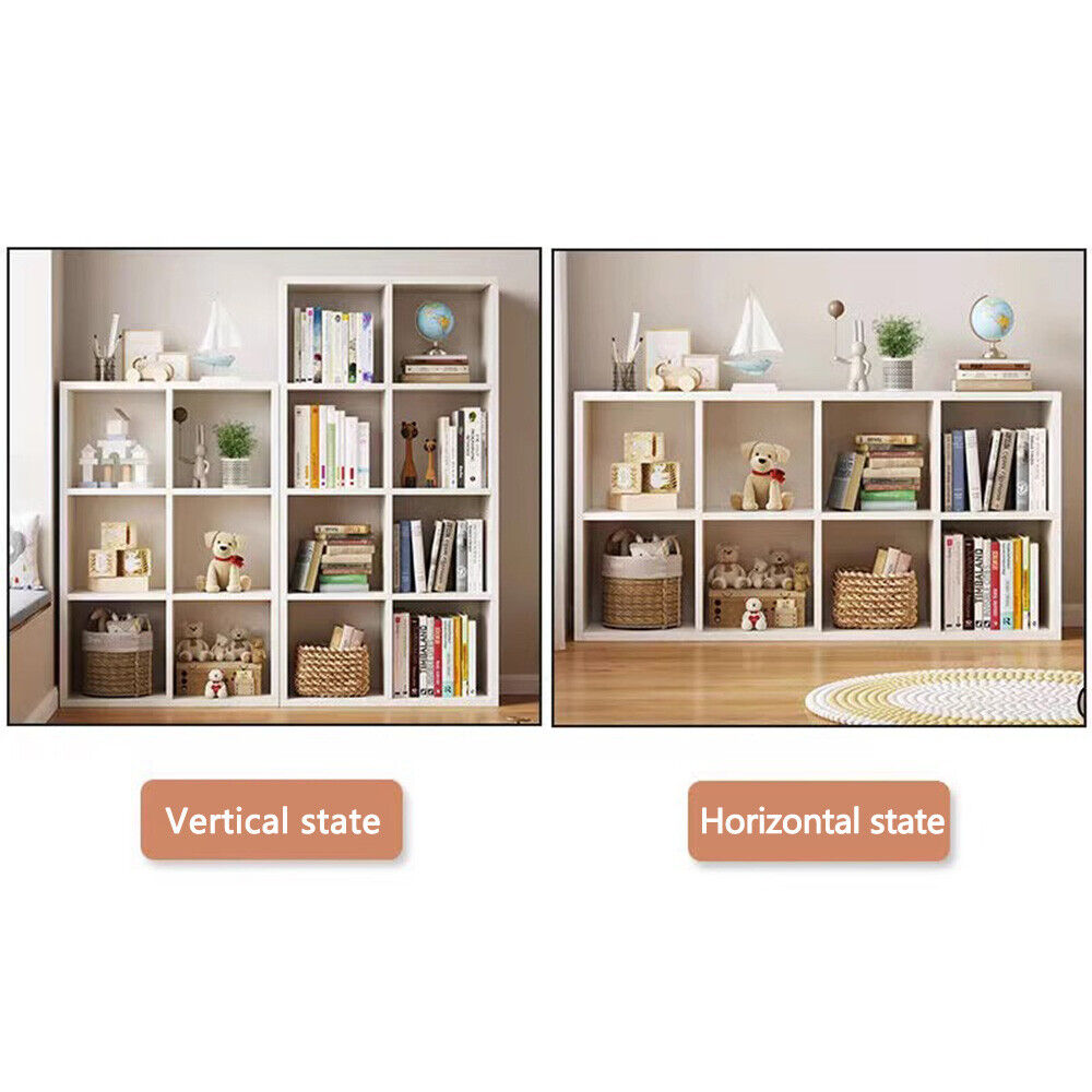 3 Tier Wooden Bookcase Display Shelving Storage Shelves Unit Stand Rack Case UK