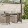 Garden Table with Top Outdoor Dining Table Coffee Table Poly Rattan
