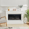 Electric Fireplace Remote Control LED Log Fire & Backlit Complete Modern Mantle