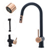 Kitchen Sink Mixer Taps Pull Down Sprayer Mono Single Level 360° Swivel Faucet
