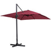 Patio Parasol Base Sets Offset Cantilever Umbrella Sun Shade Rainproof Canopy