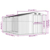 Swpsd Garden Shed Brown 277x365.5x179 Galvanised Steel Storage Shed F7T2