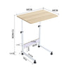 Over Bed Desk Hospital Medical Table On Wheels PC Laptop Mobility Aid Table