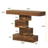 Rustic Console Table, 108cm Slim Wood Sofa Side Table Behind Couch for Hallway