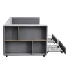 Upholstered Bed 3ft Single Bed Frame Daybed with 2 Drawers & Storage Compartment