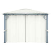 Gazebo with Curtain & LED String Lights 3x3 m Cream Aluminium
