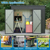torage Shed Garden Tool House w/ Top Sloping Design-Grey