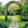 7ft Metal Garden Arch Shabby Chic Pergolas Rusty Garden Arbour Garden Plant Arch