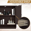 Space-saving Storage Organizer Hanging Bathroom Cabinet-Brown