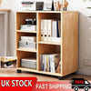 Office Home Bookshelf Storage Rack Magazine Document Holder Bookcase & Pulleys