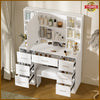 Dressing Table With Drawers Mirror Stool Set Makeup Desk Vanity Table Bedroom