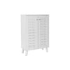 White Shoe Storage Cabinet Cupboard 2 Door Modern Hallway Shoes Rack Furniture