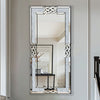 XL Crystal Crush Diamond Wall Mirror Full Body Carved Knot Vanity Accent Mirror