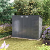 Garden Shed Galvanised Metal Shed Outdoor Tools Bike Storage House Anthracite UK