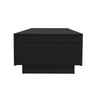 Coffee Table with Drawers Push-Pull Storage High Gloss Black for Living Room