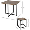Compact Dining Table and Chairs Space Saving Kitchen Modern Set 4 Small Stools